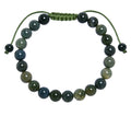 Moss Agate Stone Braided Bracelet B4131-8MM