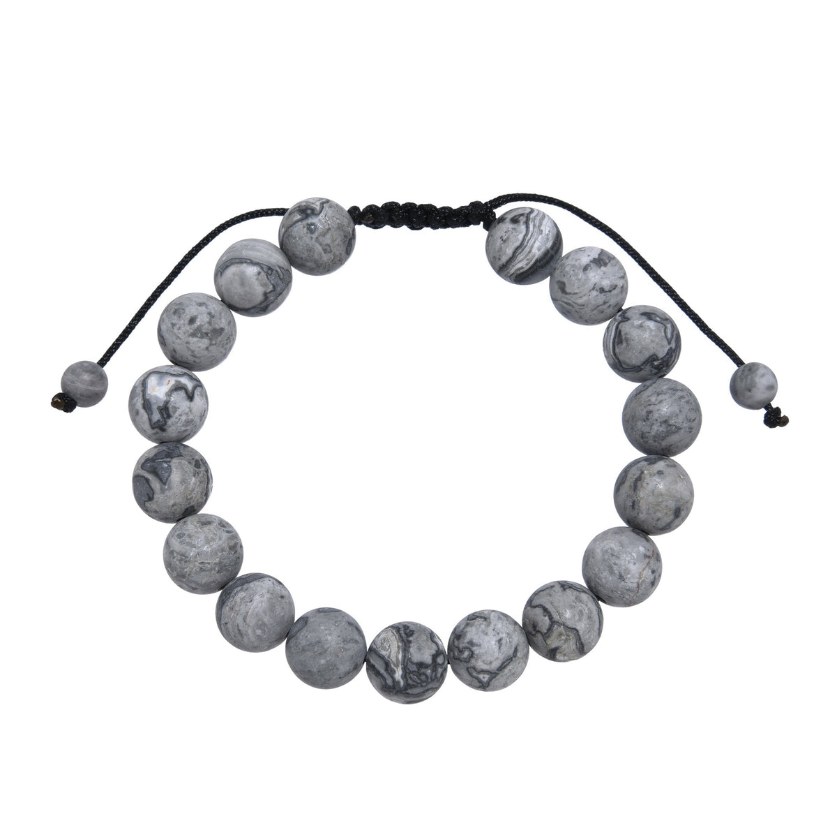 Matte Atlas Jasper Braided Shamballa Bracelet B4148-Matte Atlas Jasper - 10MM