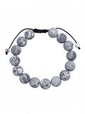 Matte Atlas Jasper Braided Shamballa Bracelet B4148-Matte Atlas Jasper - 12MM