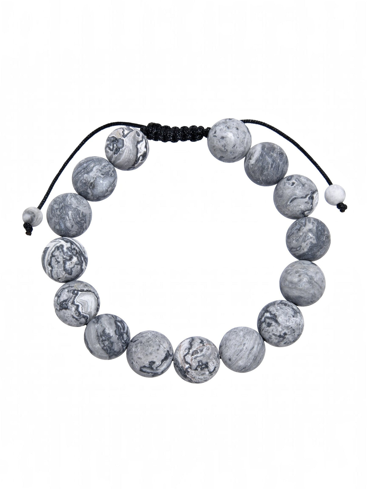 Matte Atlas Jasper Braided Shamballa Bracelet B4148-Matte Atlas Jasper - 12MM