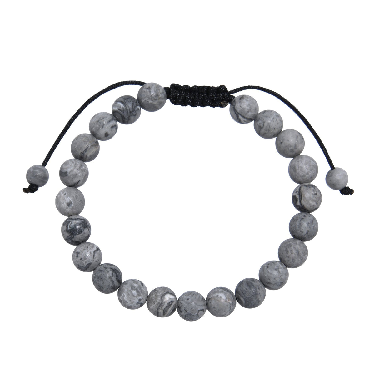 Matte Atlas Jasper Braided Shamballa Bracelet B4148-Matte Atlas Jasper - 8MM