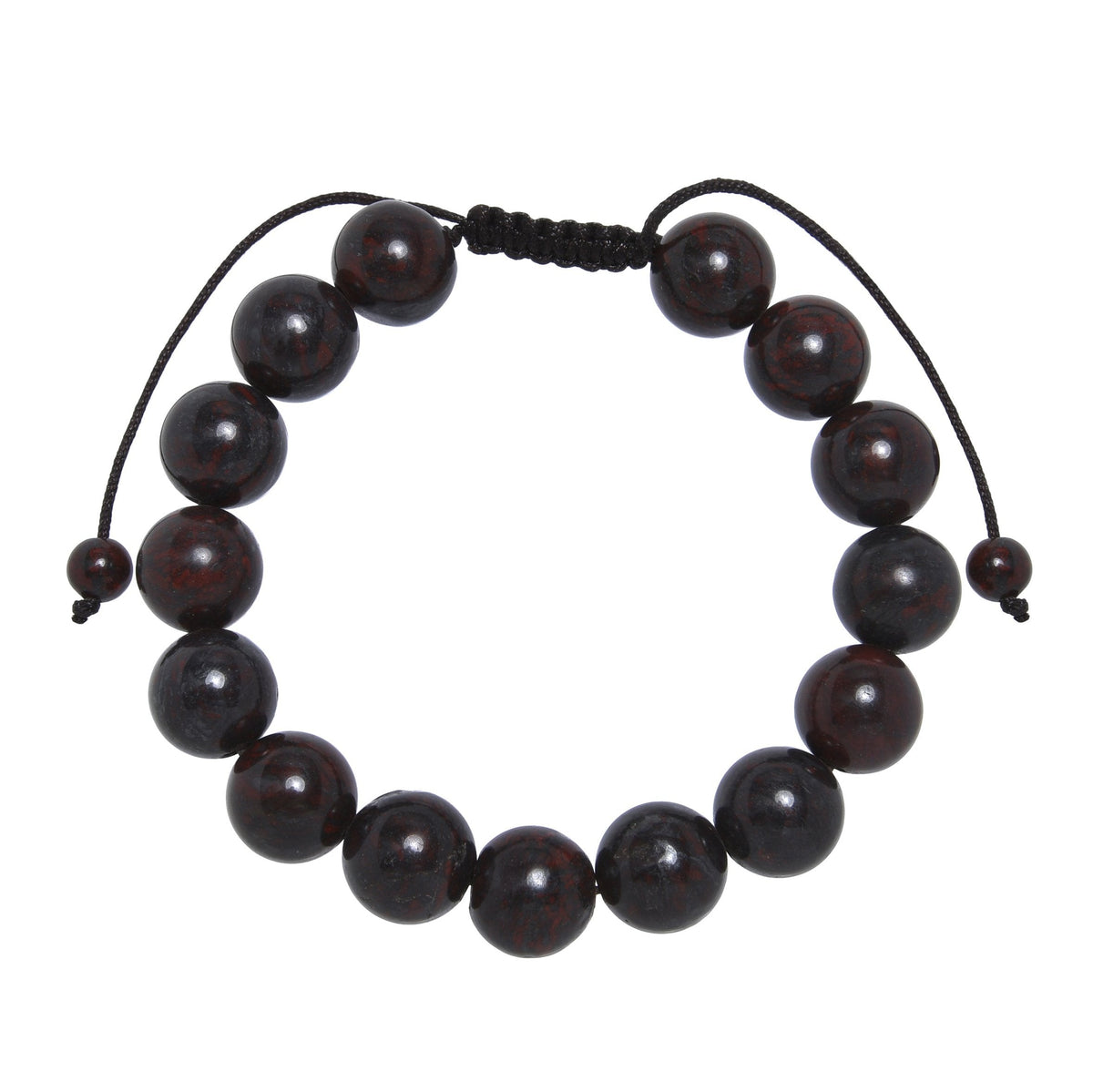 Brecciated Jasper Stone Braided Bracelet B4154-Brecciated-Jasper - 12MM