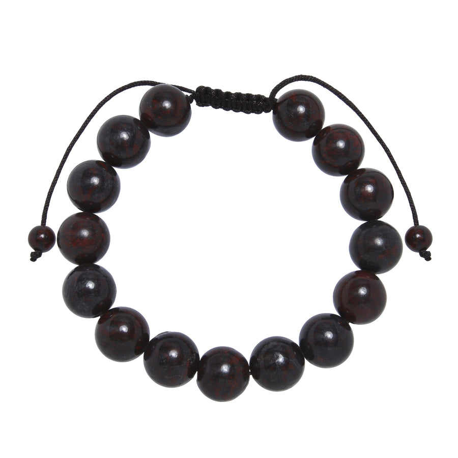 Brecciated Jasper Stone Braided Bracelet B4154-Brecciated-Jasper