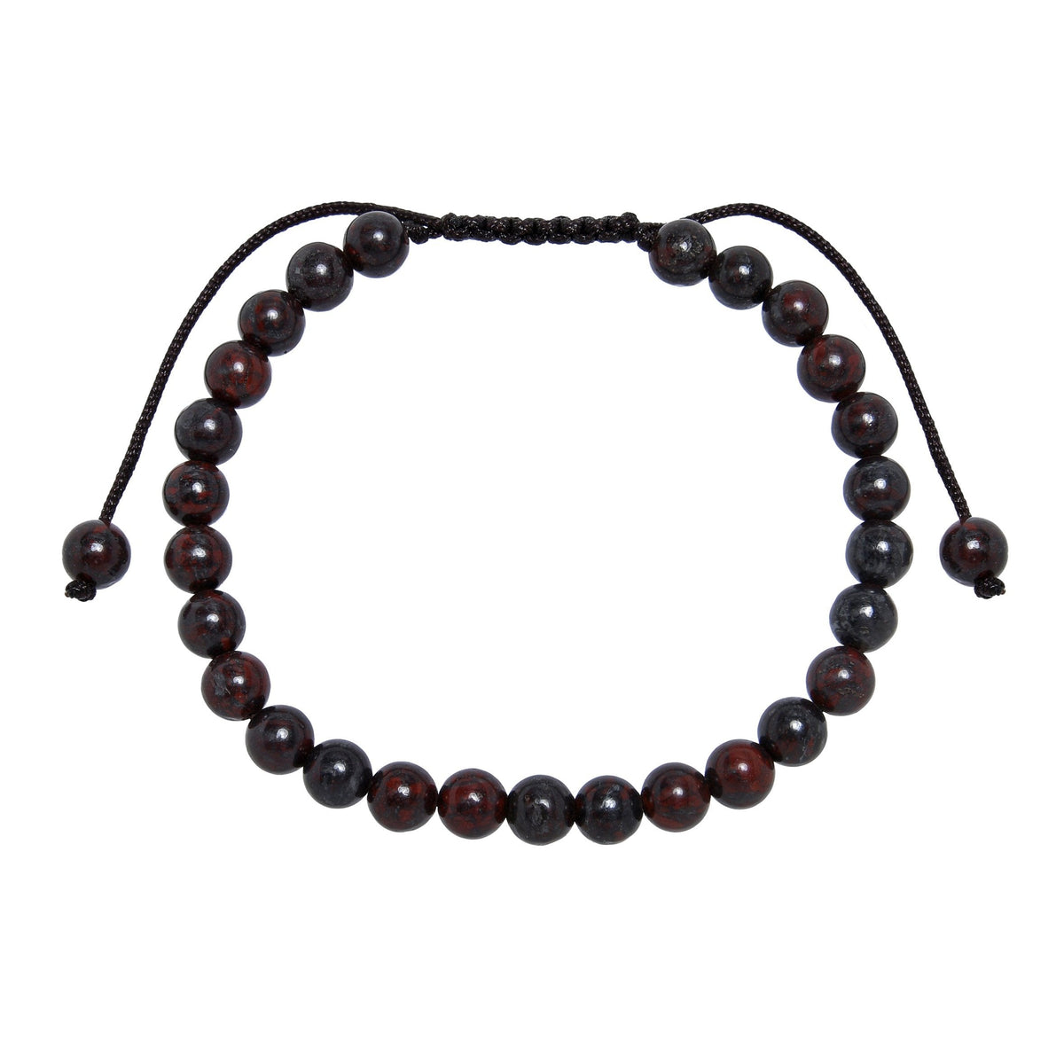 Brecciated Jasper Stone Braided Bracelet B4154-Brecciated-Jasper - 6MM