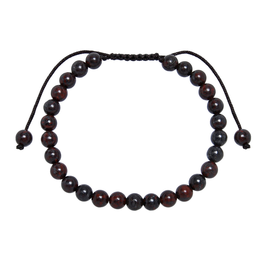 Brecciated Jasper Stone Braided Bracelet B4154-Brecciated-Jasper