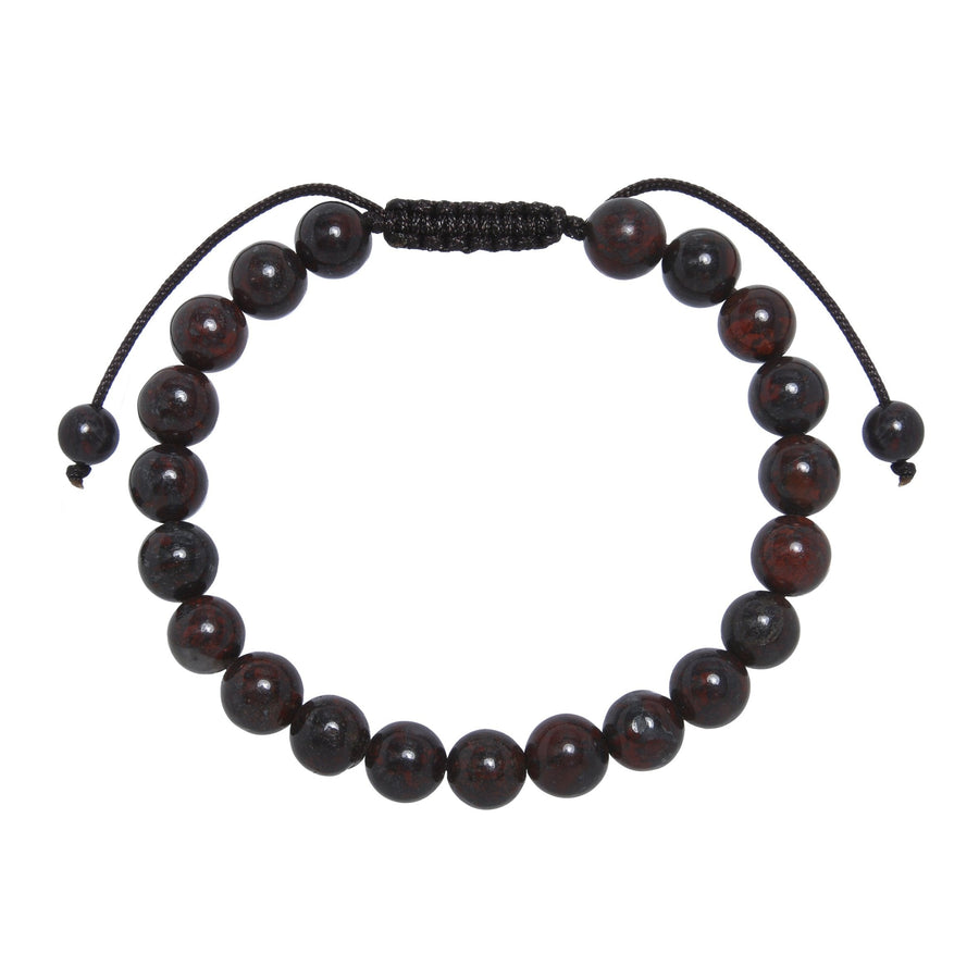 Brecciated Jasper Stone Braided Bracelet B4154-Brecciated-Jasper