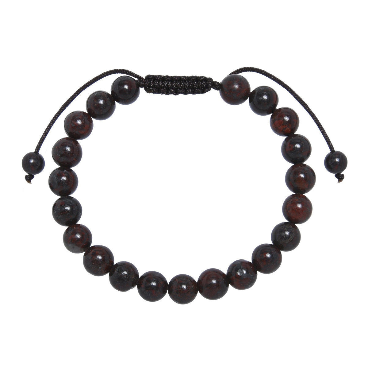 Breciated Jasper Stone Braided Bracelet B4154-8MM