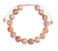 Red Network Stone Braided Bracelet B4156-Red-Network - 10MM