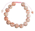 Red Network Stone Braided Bracelet B4156-Red-Network - 12MM