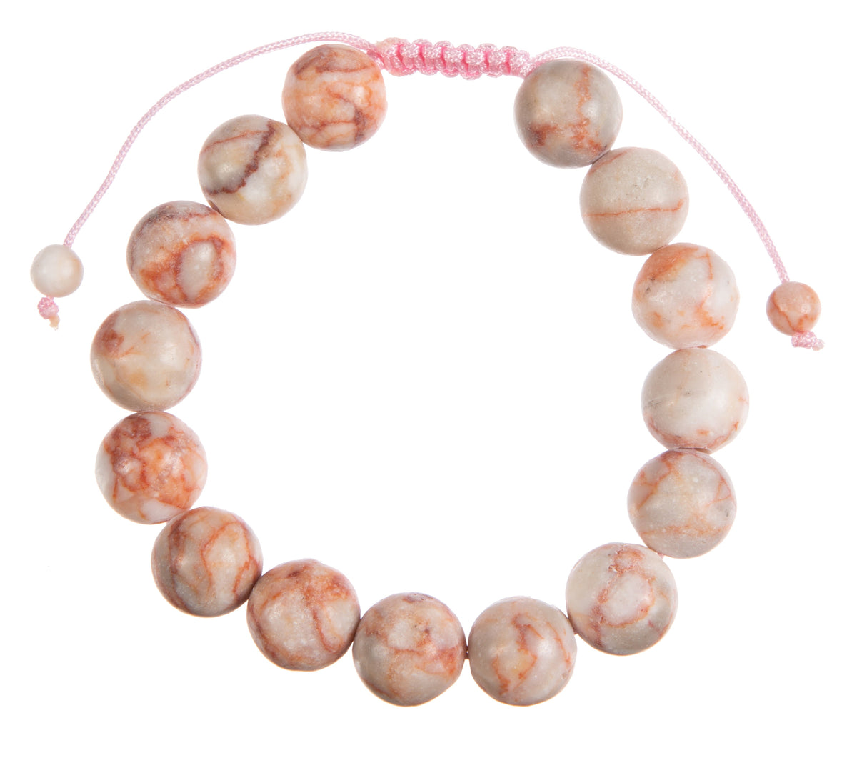 Red Network Stone Braided Bracelet B4156-Red-Network - 12MM