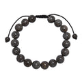 Red Snowflake Stone Braided Bracelet B4157-Red Snowflake - 10MM