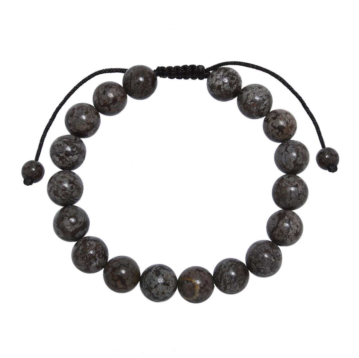 Red Snowflake Stone Braided Bracelet B4157-Red Snowflake - 10MM