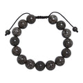 Red Snowflake Stone Braided Bracelet B4157-Red Snowflake - 12MM