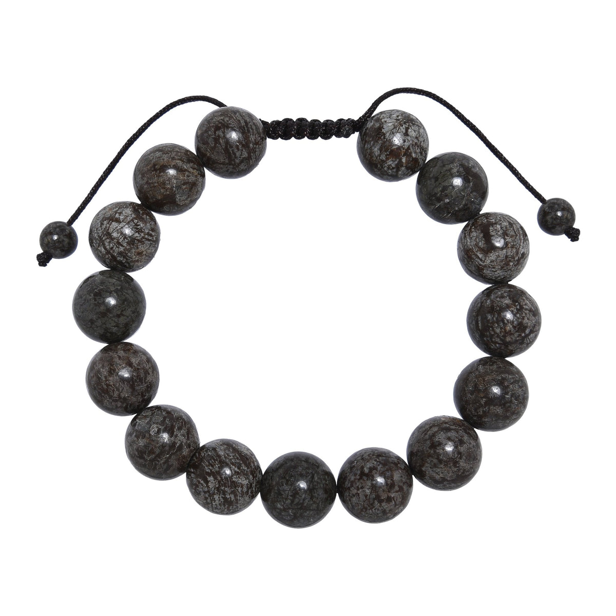 Red Snowflake Stone Braided Bracelet B4157-Red Snowflake - 12MM