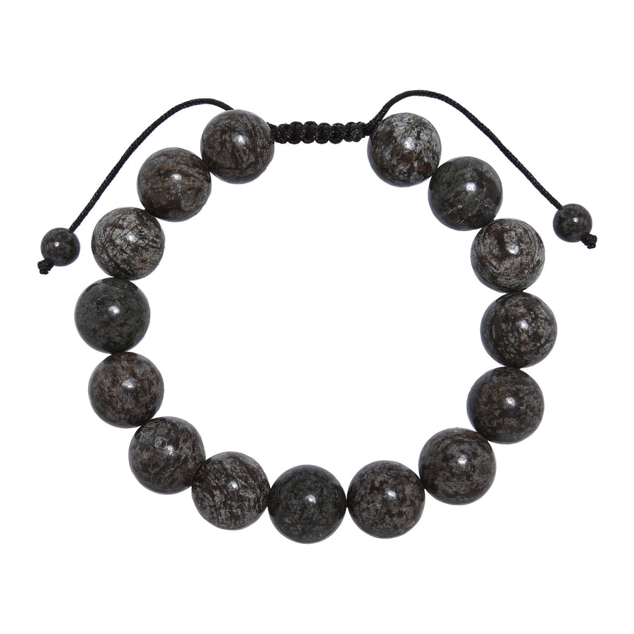 Red Snowflake Stone Braided Bracelet B4157-Red Snowflake