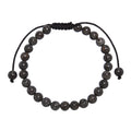 Red Snowflake Stone Braided Bracelet B4157-Red Snowflake - 6MM