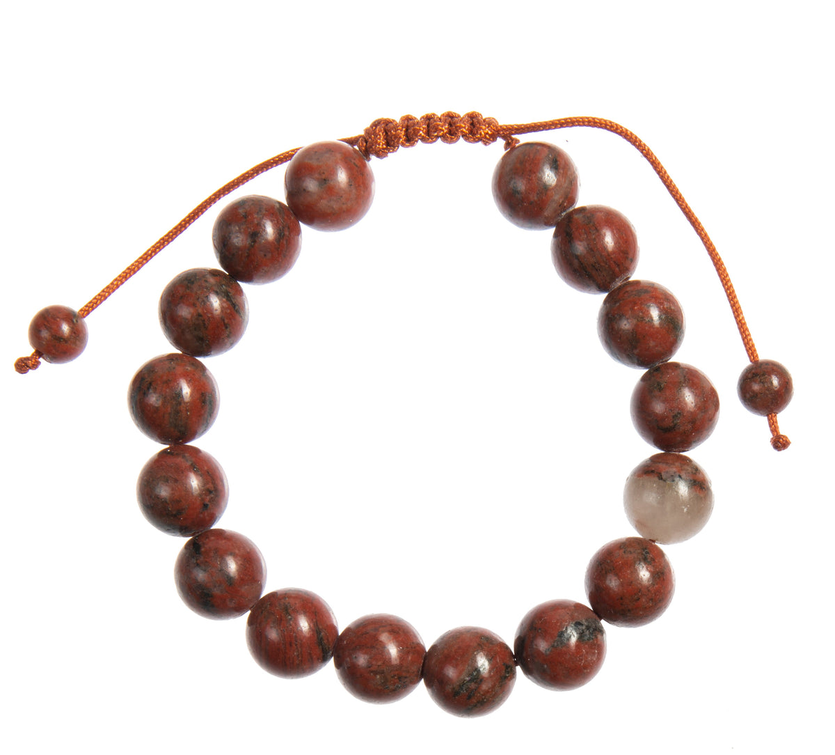 Red Sesame Jasper Beaded Bracelet B4158