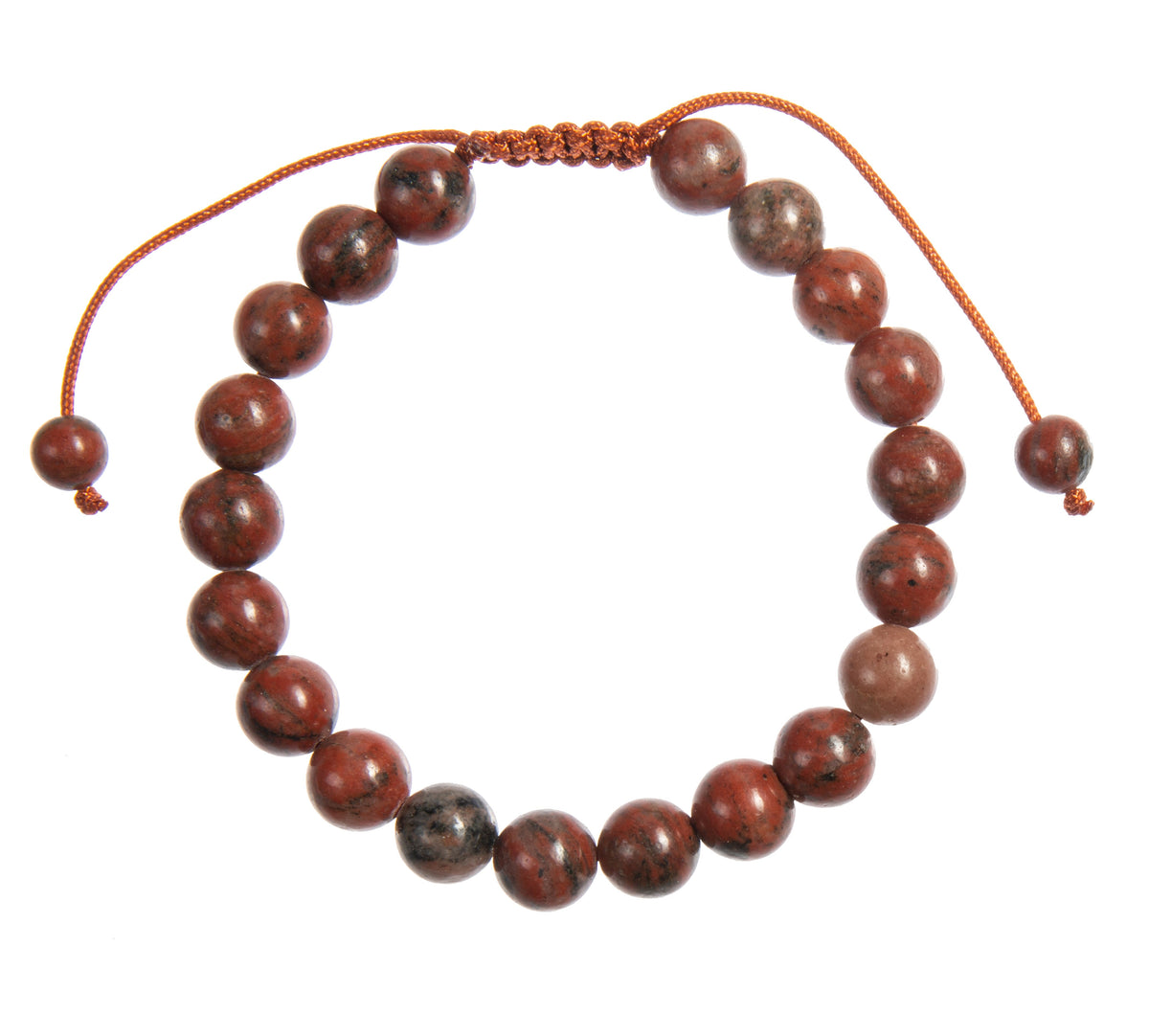 Red Sesame Jasper Beaded Bracelet B4158