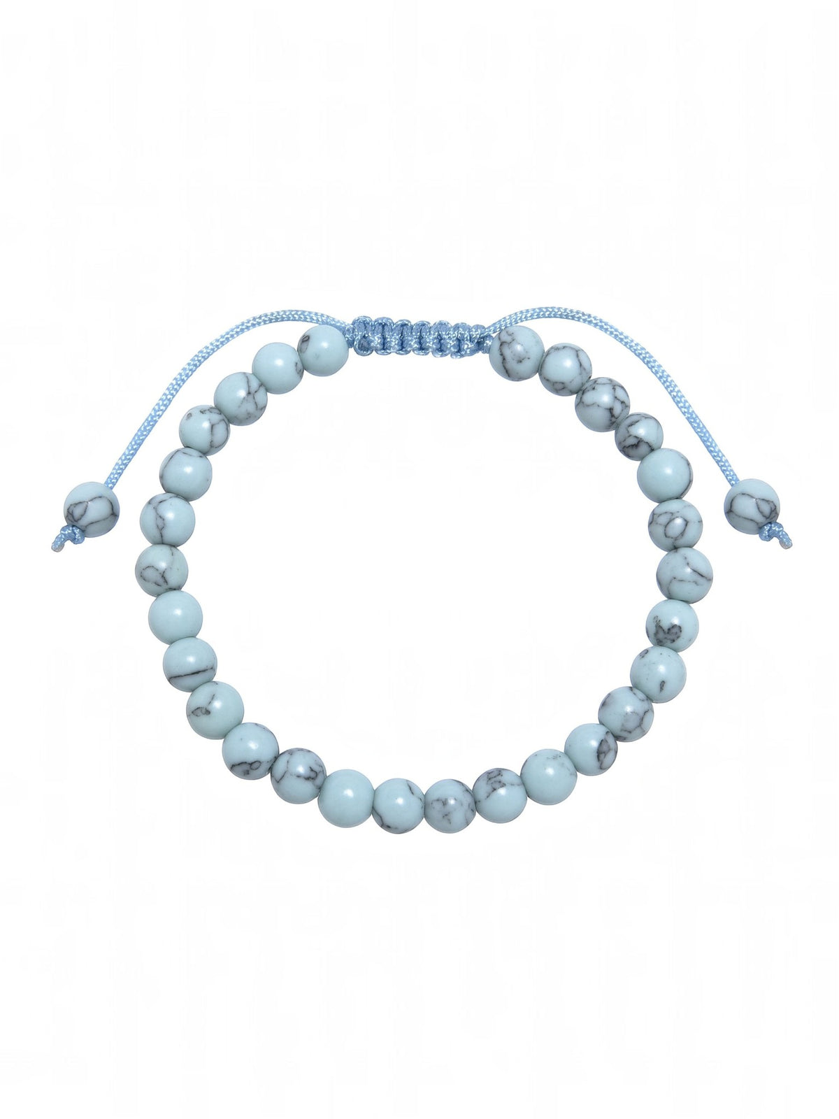 Turquoise Stone Braided Bracelet B4160-Turquoise - 6MM