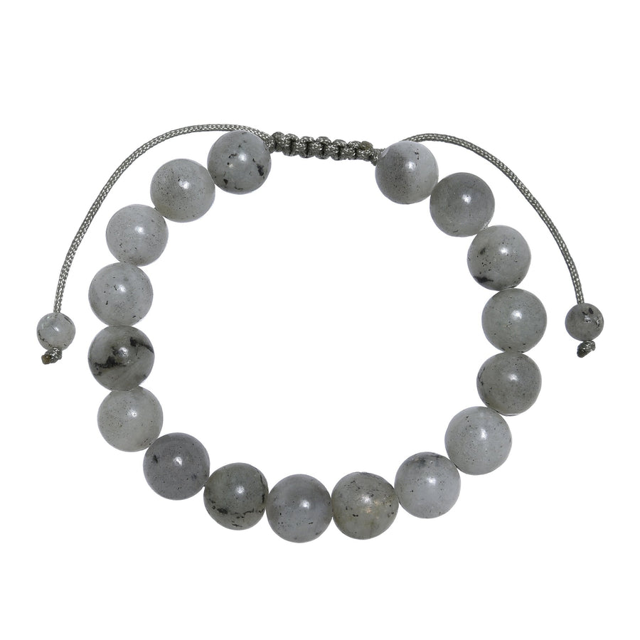 Labradorite Stone Braided Bracelet B4161-Labradorite
