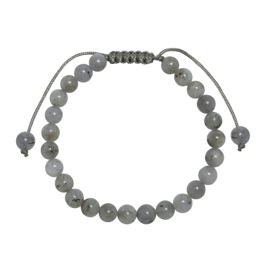 Labradorite Stone Braided Bracelet B4161-Labradorite
