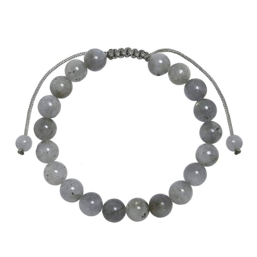 Labradorite Stone Braided Bracelet B4161-Labradorite