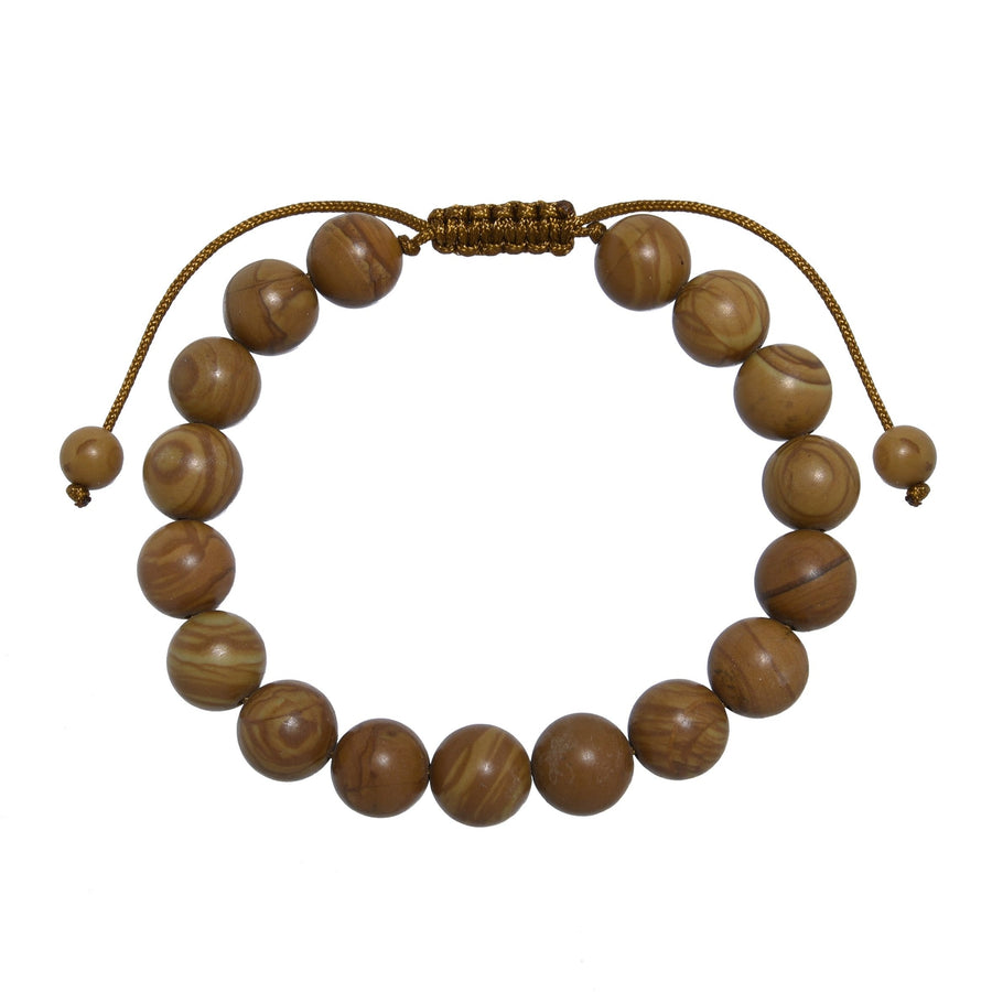 Woodenline Jasper Stone Braided Bracelet B4163-Woodenline-Jasper