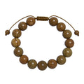 Woodenline Jasper Stone Braided Bracelet B4163-Woodenline-Jasper - 12MM