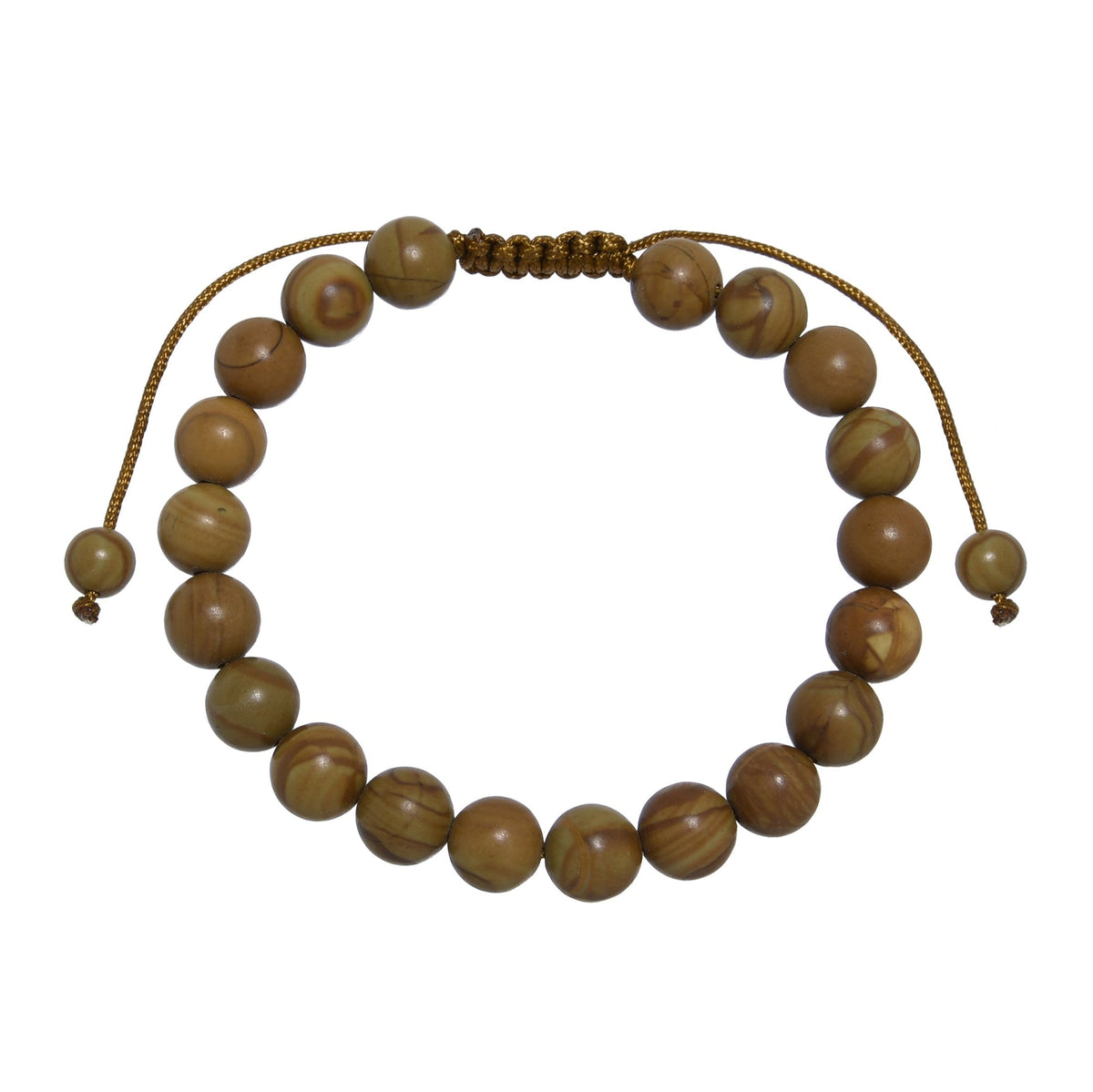 Woodenline Jasper Stone Braided Bracelet B4163-Woodenline-Jasper - 8MM