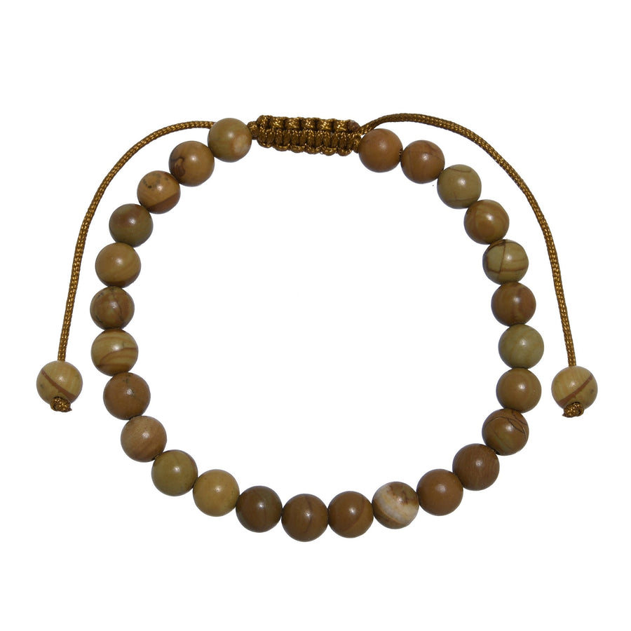 Woodenline Jasper Stone Braided Bracelet B4163-Woodenline-Jasper