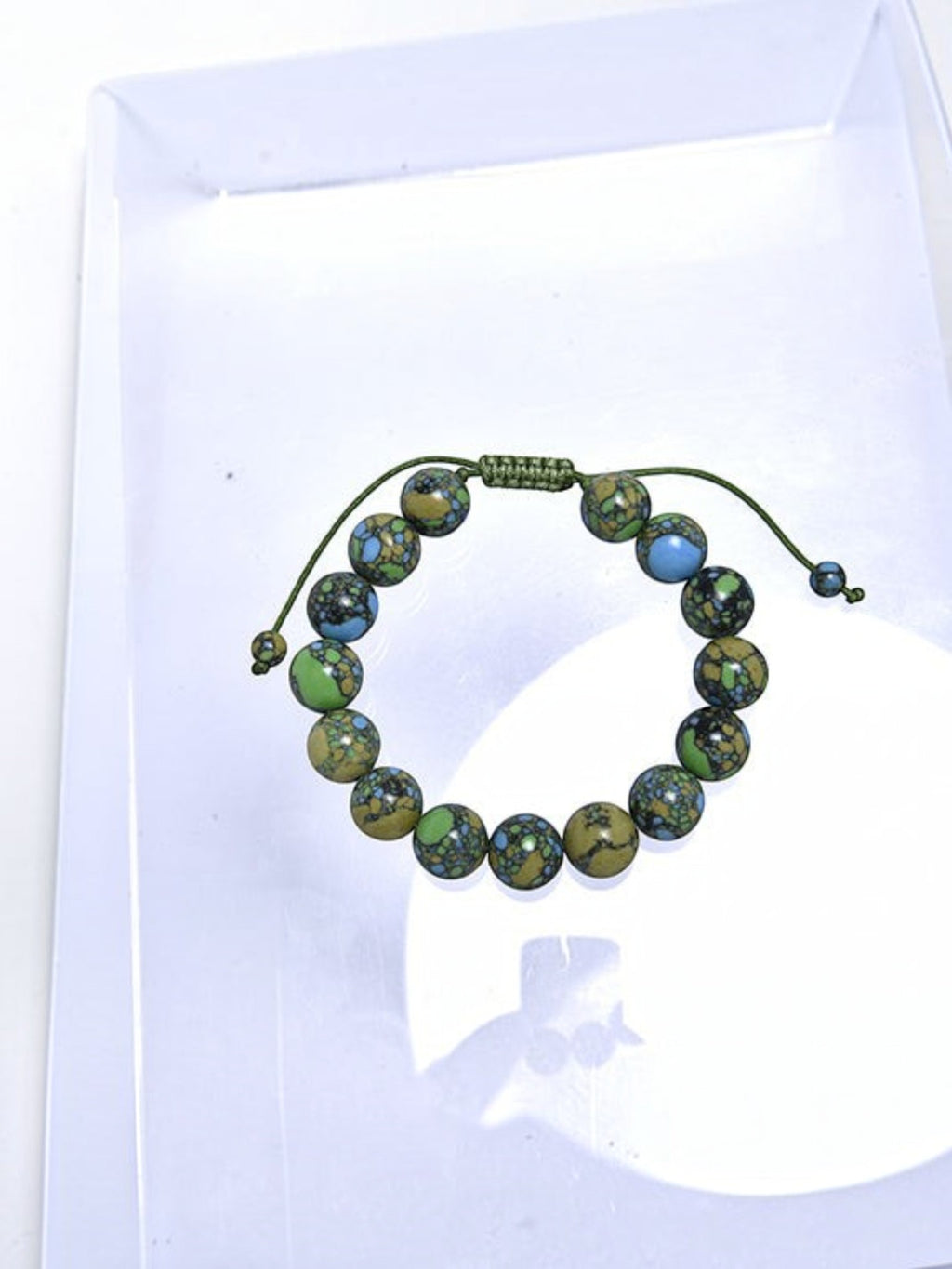 Tricolor Emperor Jasper Braided Bracelet B4165-6MM - view 4