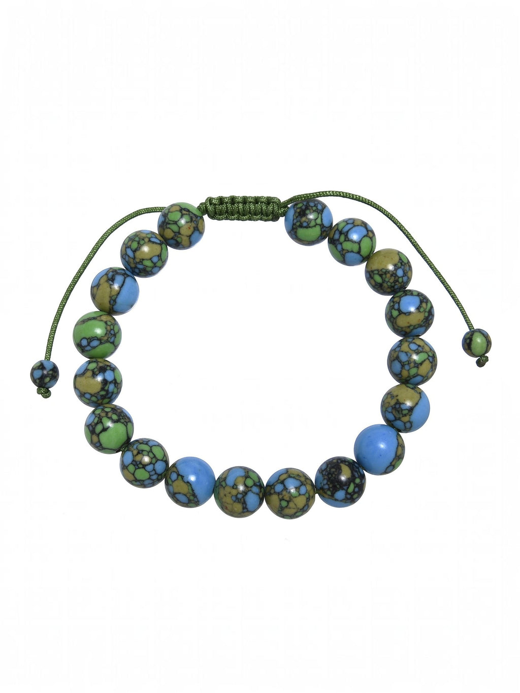Tricolor Emperor Jasper Braided Bracelet B4165-8MM - view 2