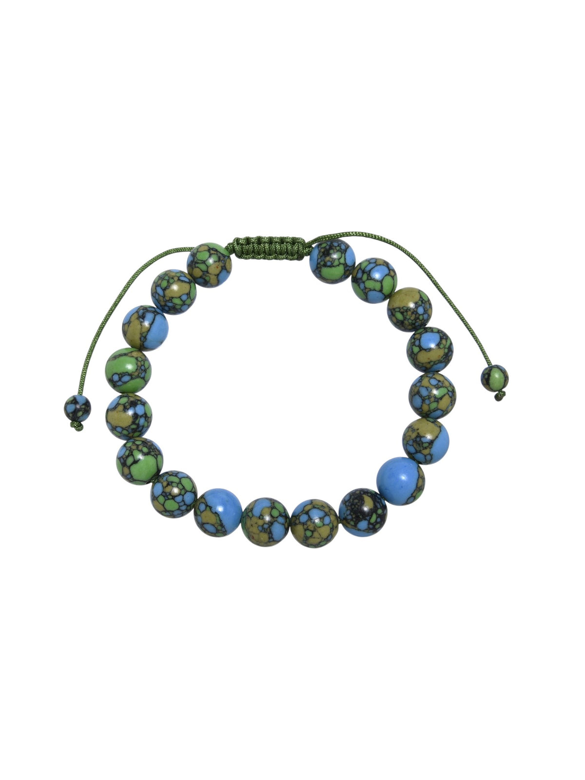 Tricolor Emperor Jasper Braided Bracelet B4165-6MM - view 2