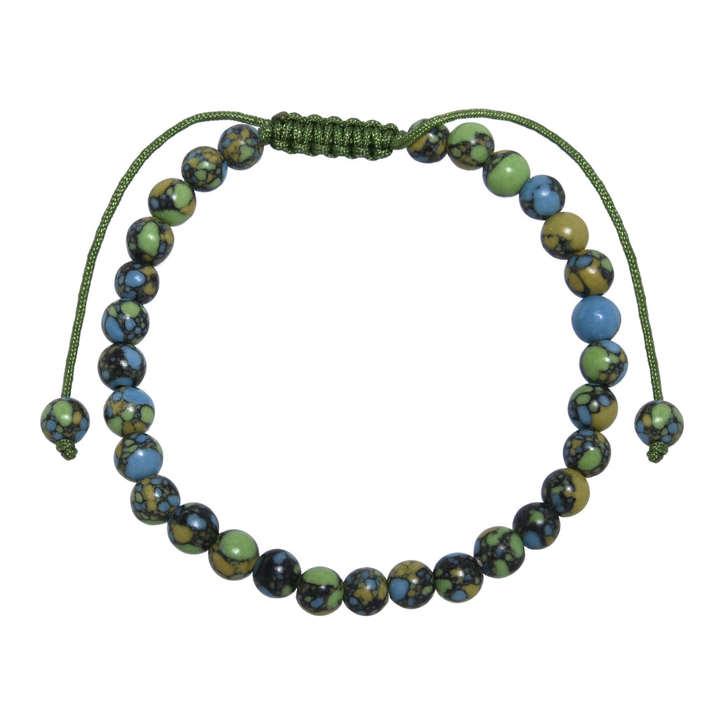 Tricolor Emperor Jasper Braided Bracelet B4165-12MM - view 4