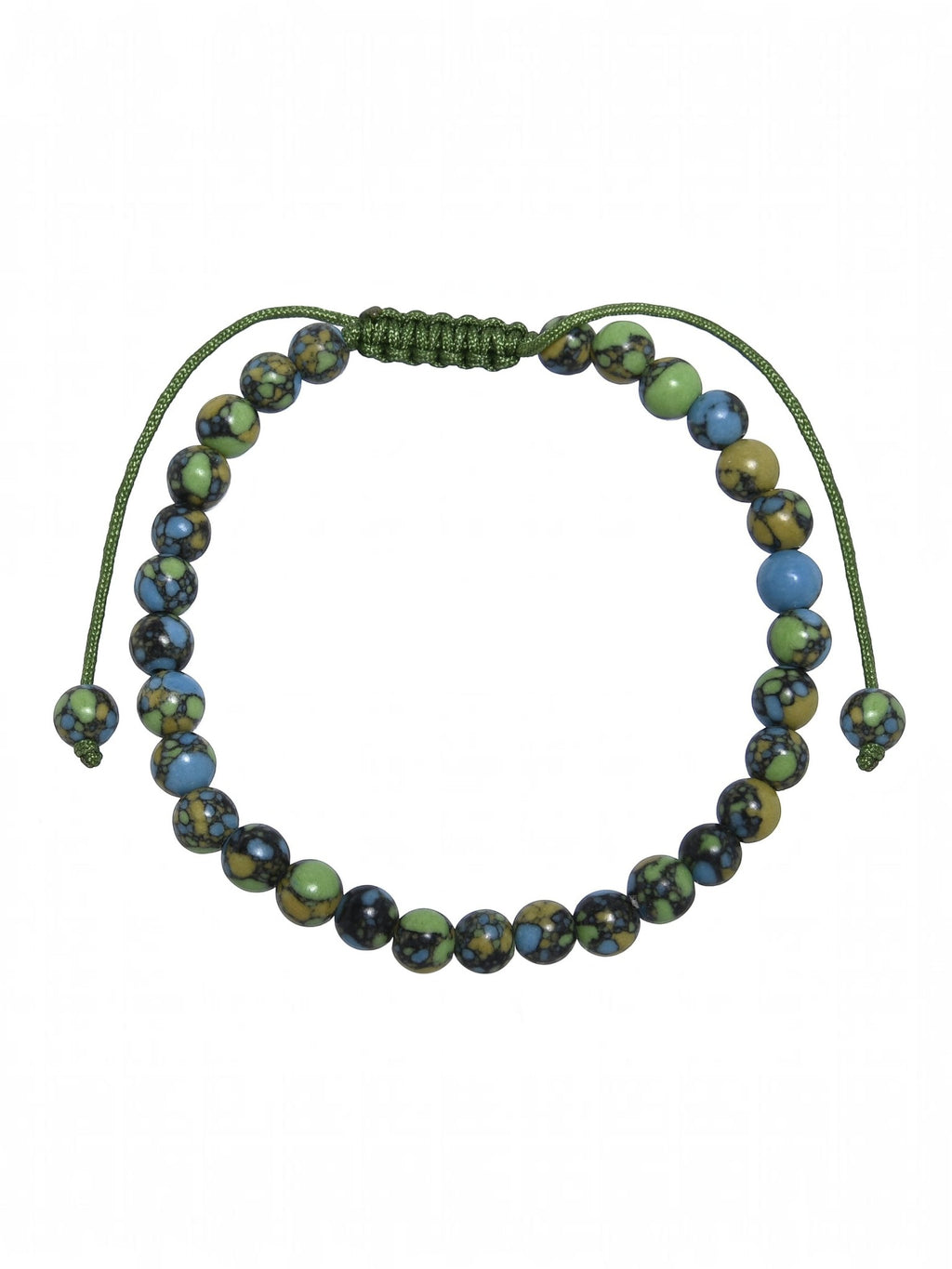 Tricolor Emperor Jasper Braided Bracelet B4165-8MM - view 3