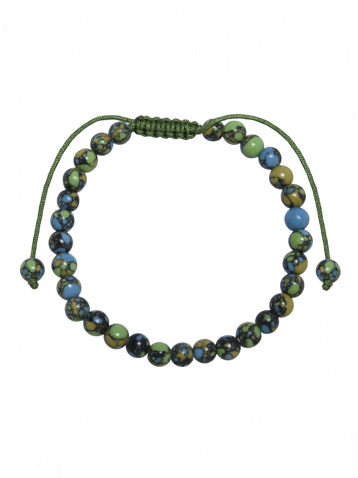 Tricolor Emperor Jasper Braided Bracelet B4165-8MM - view 3