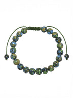 Tricolor Emperor Jasper Braided Bracelet B4165-10MM - view 2