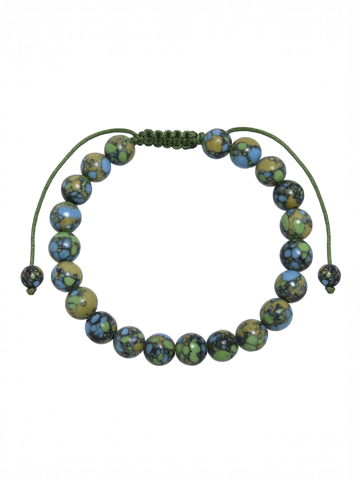 Tricolor Emperor Jasper Braided Bracelet B4165-10MM - view 2