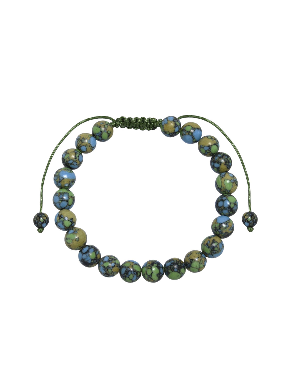 Tricolor Emperor Jasper Braided Bracelet B4165-6MM - view 3