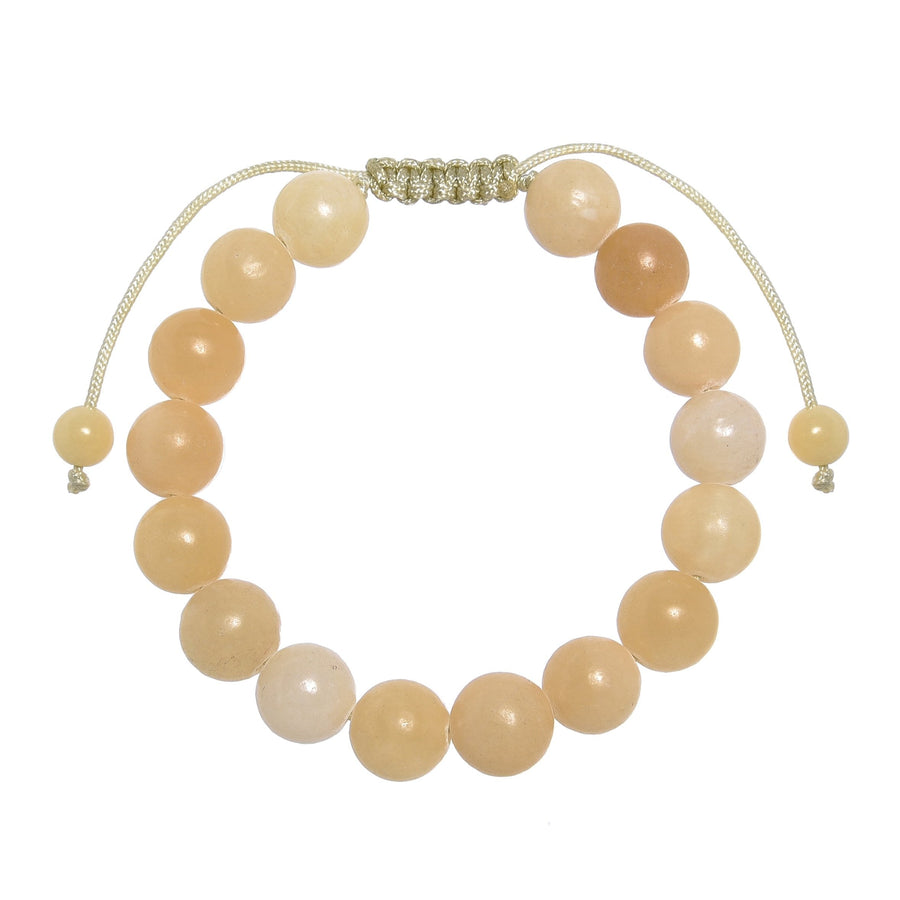 Yellow Jade Stone Braided Bracelet B4168-Yellow Jade Stone