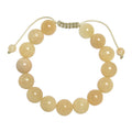 Yellow Jade Stone Braided Bracelet B4168-Yellow Jade Stone - 12MM