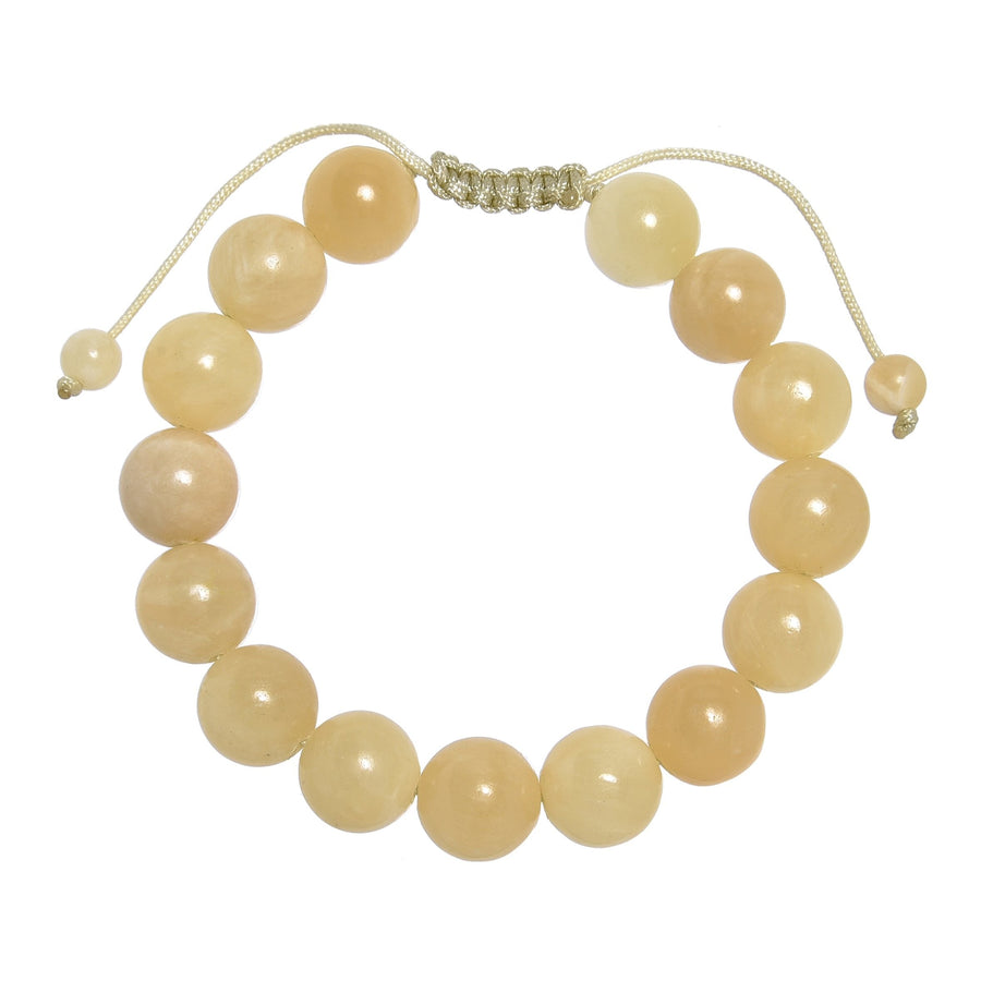 Yellow Jade Stone Braided Bracelet B4168-Yellow Jade Stone