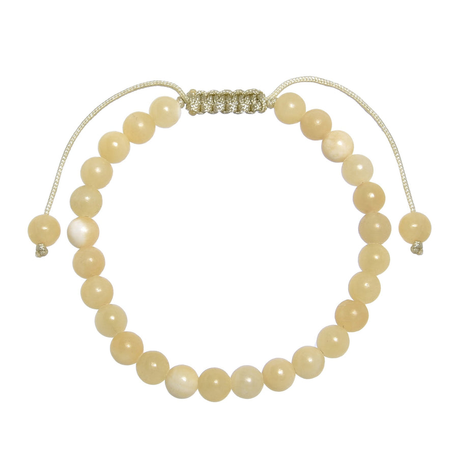 Yellow Jade Stone Braided Bracelet B4168-Yellow Jade Stone