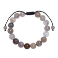 Violet Jasper Stone Braided Bracelet B4182-Violet-Jasper - 10MM