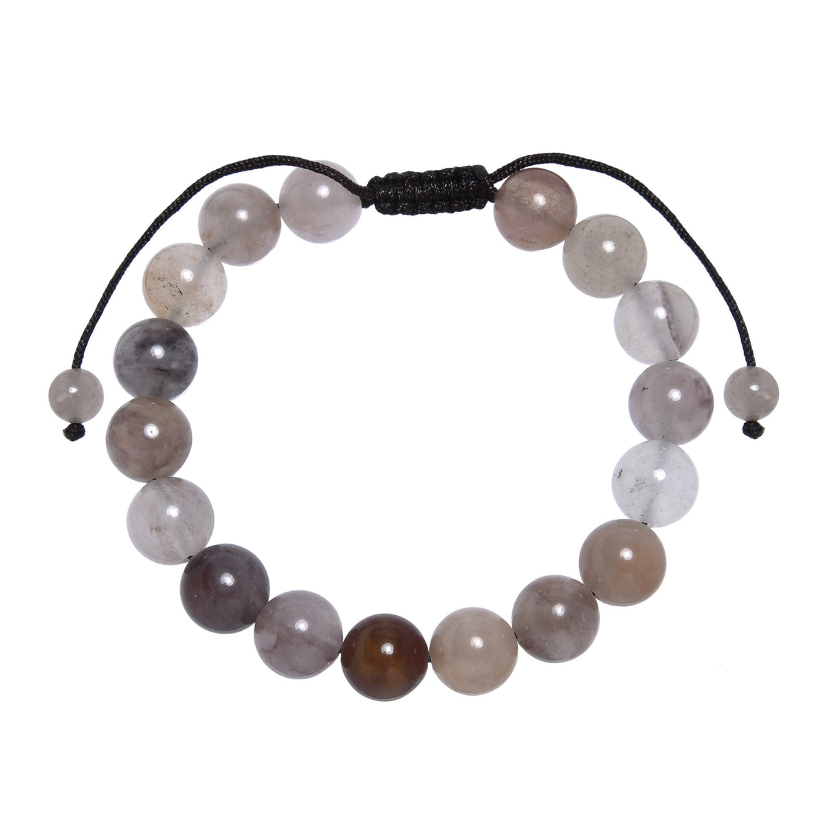Violet Jasper Stone Braided Bracelet B4182-Violet-Jasper - 10MM