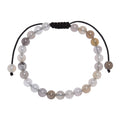 Violet Jasper Stone Braided Bracelet B4182-Violet-Jasper - 6MM