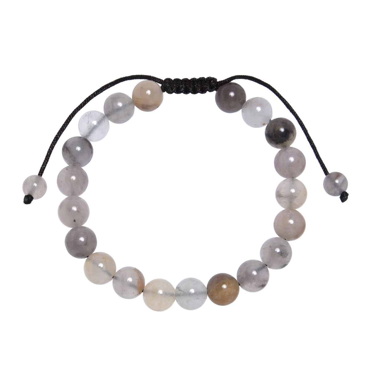 Violet Jasper Stone Braided Bracelet B4182-Violet-Jasper - 8MM