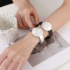 Round Vegan Leather Magnetic Bracelet B4184 - view 8