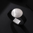 Round Vegan Leather Magnetic Bracelet B4184 - view 3