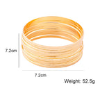 Stylish Set of 10 Gold Bangle Bracelets B4196-SET